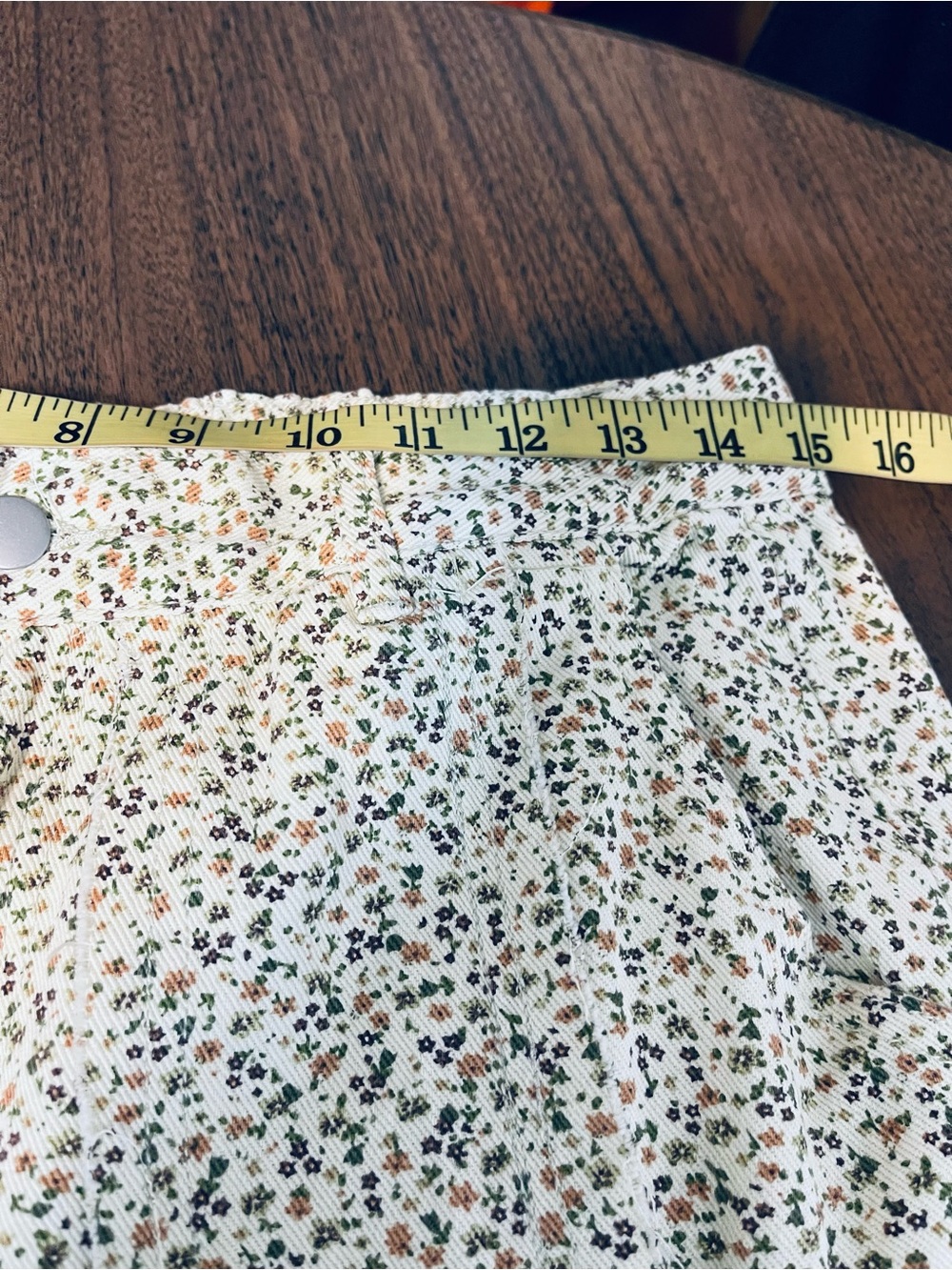 POL Cream Patchwork Wide-Leg Pants with Green Star Accent - Picture 6 of 8
